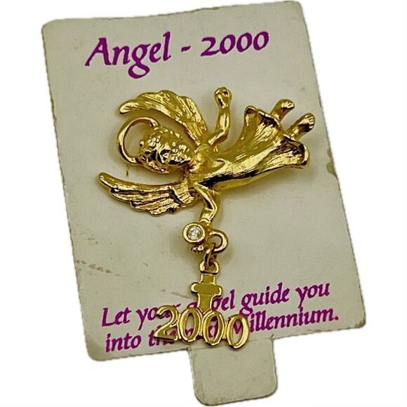 Vintage gold tone, angel pin from 2000 - Picture 1 of 5